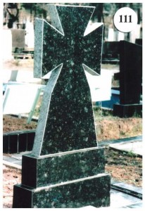 Резной стандартный памятник в виде креста №111