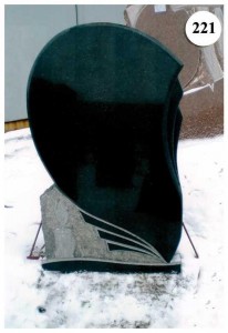 Стандартный недорогой памятник из гранита №221