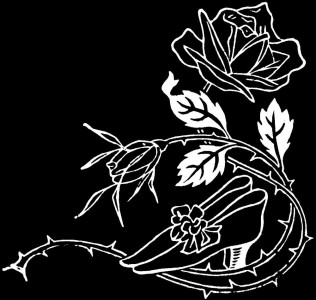 Гравировка розы для надгробия ЦВ46