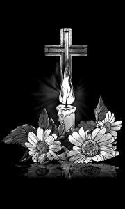 Гравировка креста со свечой КРН 18
