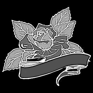 Гравировка розы с листьями ЦВ10