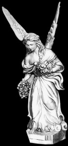 Гравировка ангела с розами РС12