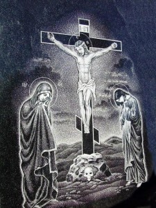 Гравировка Иисуса Христа для памятника