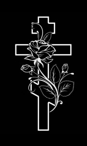 Гравировка крест и розы КРН20